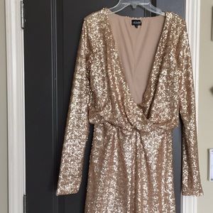Gold Sequin Dress